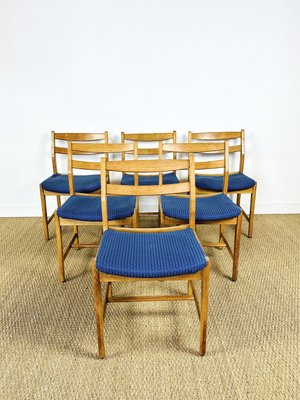 Vintage Scandinavian Oak Chairs, 1960, Set of 6-PLK-2022779