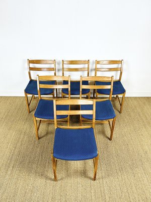 Vintage Scandinavian Oak Chairs, 1960, Set of 6-PLK-2022779