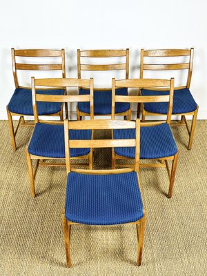 Vintage Scandinavian Oak Chairs, 1960, Set of 6-PLK-2022779