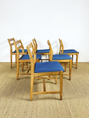 Vintage Scandinavian Oak Chairs, 1960, Set of 6-PLK-2022779