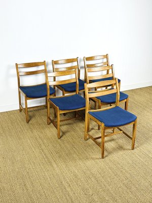 Vintage Scandinavian Oak Chairs, 1960, Set of 6-PLK-2022779