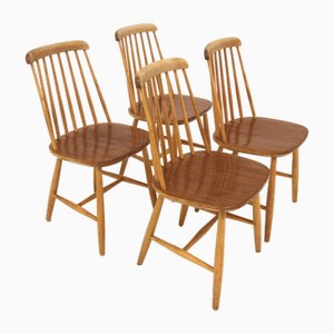 Vintage Scandinavian Pin Chairs, 1960, Set of 4-GEK-1743029