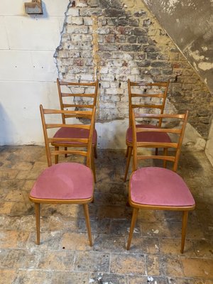 Vintage Scandinavian Style Chairs, 1950s, Set of 4-NJY-1804075