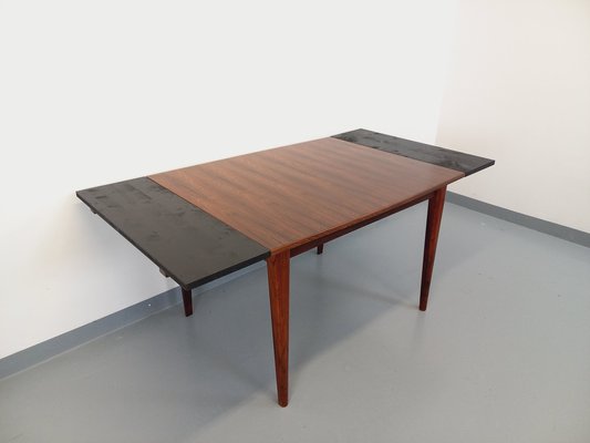 Vintage Scandinavian Style Dining Table in Rosewood with Extensions, 1960s-AHO-1805959