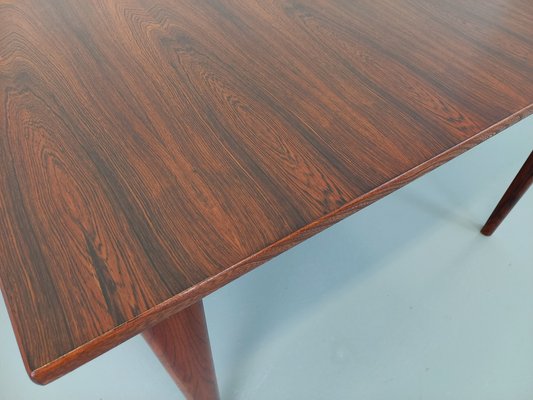 Vintage Scandinavian Style Dining Table in Rosewood with Extensions, 1960s-AHO-1805959