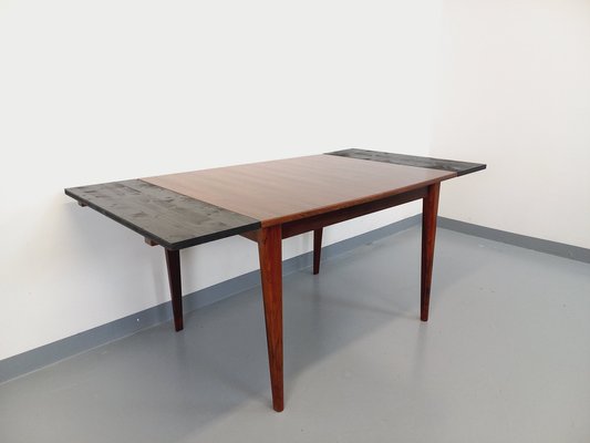 Vintage Scandinavian Style Dining Table in Rosewood with Extensions, 1960s-AHO-1805959