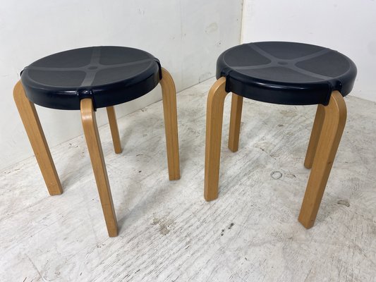 Vintage Scandinavian Style Stools from Kembo, 1970s, Set of 2-DE-1029152