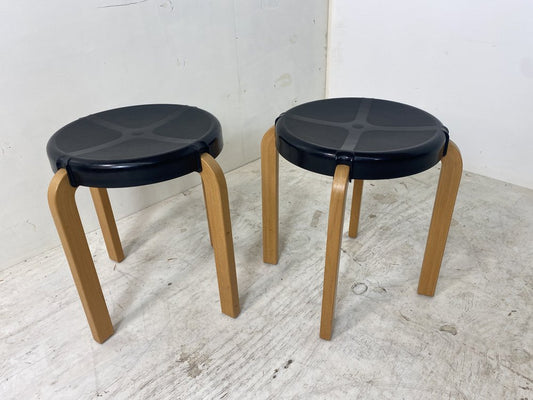 Vintage Scandinavian Style Stools from Kembo, 1970s, Set of 2