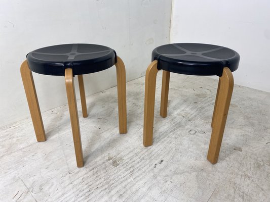 Vintage Scandinavian Style Stools from Kembo, 1970s, Set of 2-DE-1029152