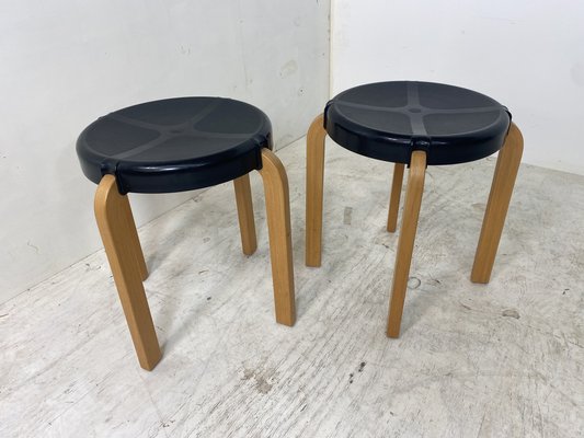 Vintage Scandinavian Style Stools from Kembo, 1970s, Set of 2-DE-1029152