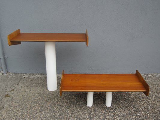 Vintage Scandinavian Teak and Oak Shelves, Set of 2-YDZ-828735