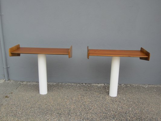 Vintage Scandinavian Teak and Oak Shelves, Set of 2-YDZ-828735