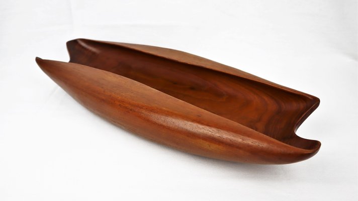 Vintage Scandinavian Teak Carved Cup, 1960s-YBU-1436176