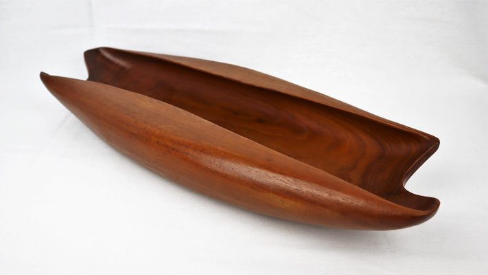 Vintage Scandinavian Teak Carved Cup, 1960s-YBU-1436176