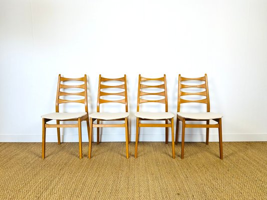 Vintage Scandinavian Teak Chairs, 1960, Set of 4-PLK-2027178