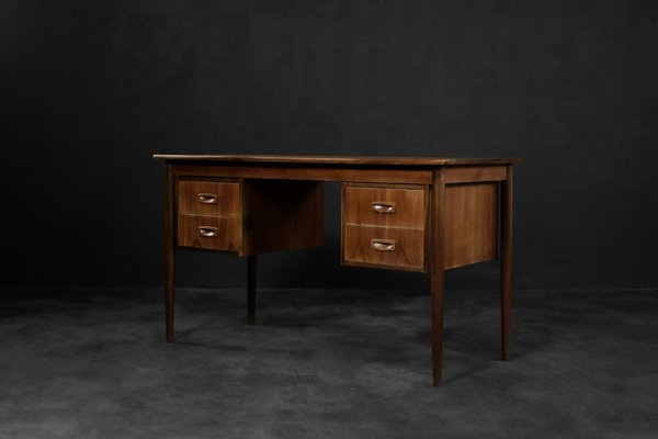 Vintage Scandinavian Teak Desk with Drawers, 1960s-ZAA-1768436