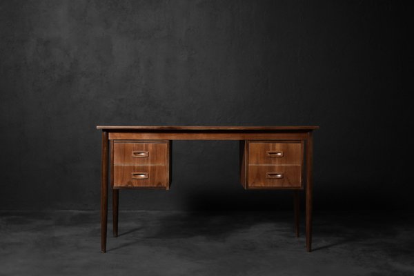 Vintage Scandinavian Teak Desk with Drawers, 1960s-ZAA-1768436