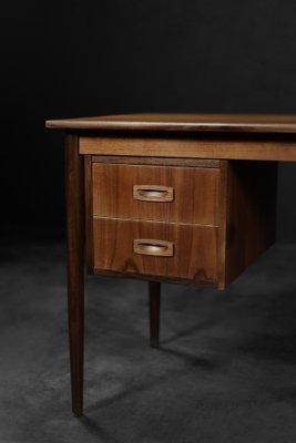 Vintage Scandinavian Teak Desk with Drawers, 1960s-ZAA-1768436