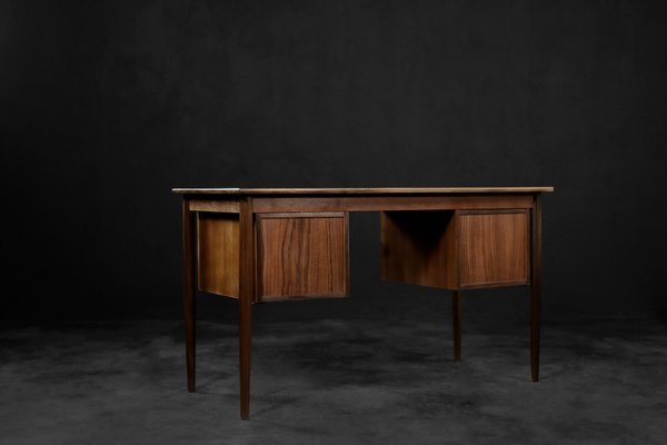 Vintage Scandinavian Teak Desk with Drawers, 1960s-ZAA-1768436