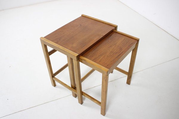 Vintage Scandinavian Teak Nesting Table Set, 1960s-TZ-938751