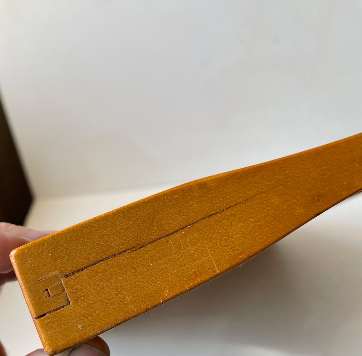 Vintage Scandinavian Turning Tray in Beech and Rosewood, 1970s