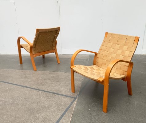 Vintage Scandinavian Wooden Armchairs, Set of 2-UAH-1128534