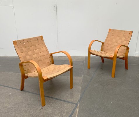 Vintage Scandinavian Wooden Armchairs, Set of 2-UAH-1128534