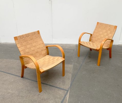 Vintage Scandinavian Wooden Armchairs, Set of 2-UAH-1128534