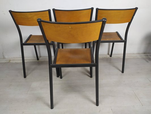 Vintage School Chairs, 1950s, Set of 8-EAD-1719417