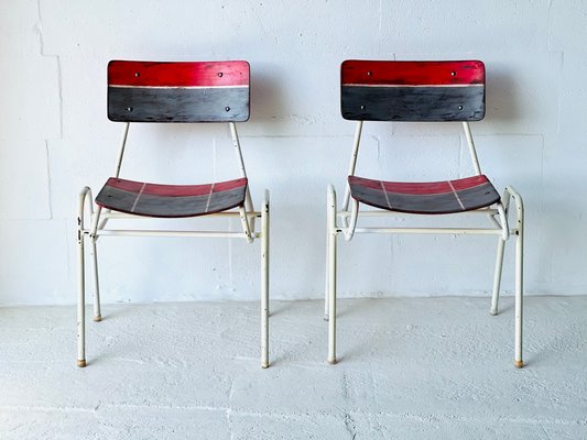 Vintage School Chairs, 1970, Set of 4-ALG-1717919