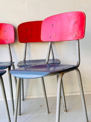 Vintage School Chairs, 1970s, Set of 4-ALG-1370726