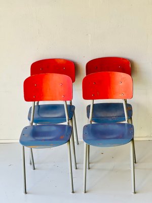 Vintage School Chairs, 1970s, Set of 4-ALG-1370726