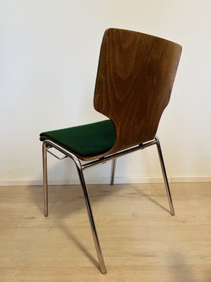 Vintage School Chairs, Denmark, 1970s, Set of 4-YNX-2027811