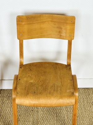 Vintage School Chairs in Beech, 1960, Set of 2-PLK-2022803