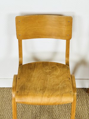 Vintage School Chairs in Beech, 1960, Set of 2-PLK-2022803