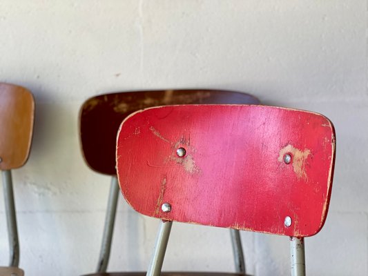 Vintage School Chairs, Set of 4-ALG-1370719