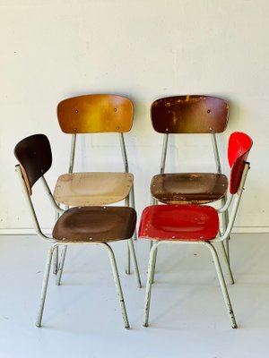 Vintage School Chairs, Set of 4-ALG-1370719