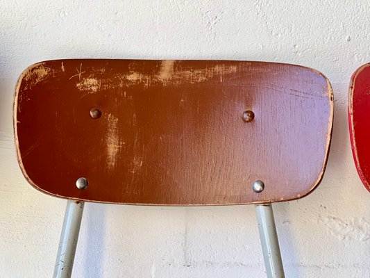 Vintage School Chairs, Set of 4-ALG-1370719