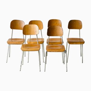 Vintage School Chairs, Set of 6-ALG-2020117