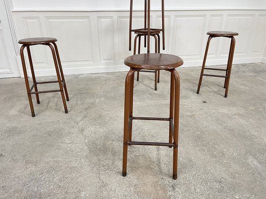 Vintage School Stools, 1950s, Set of 6-PB-1798783