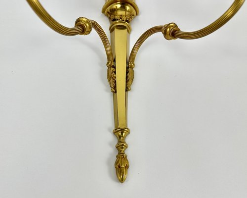 Vintage Sconces in Gilt Brass, France, 1950s, Set of 2-GYX-2016423