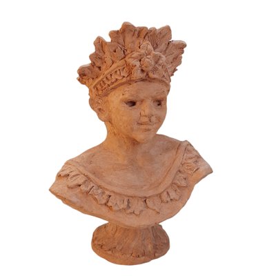 Vintage Sculptural Ceramic Roman Bust-TCS-1309900