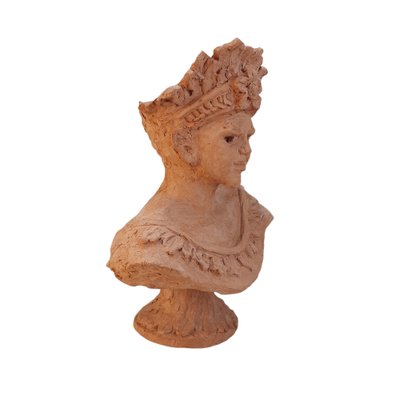 Vintage Sculptural Ceramic Roman Bust-TCS-1309900