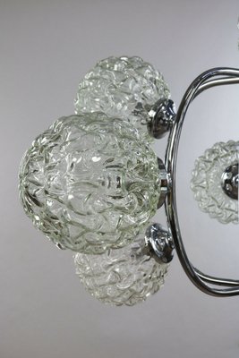 Vintage Sculptural Glass Ball Sputnik Pendant Lamp, 1970s-FUP-666939