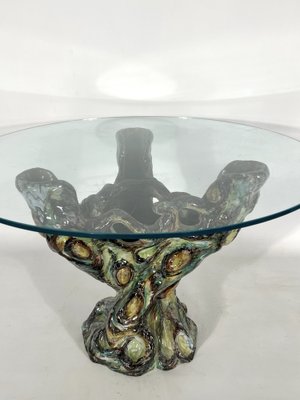 Vintage Sculptural Modern Ceramic Coffee Table, Italy, 1950s-OT-1239138