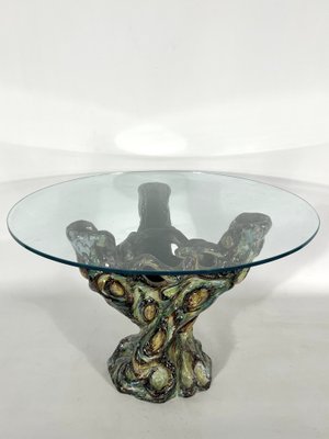 Vintage Sculptural Modern Ceramic Coffee Table, Italy, 1950s-OT-1239138