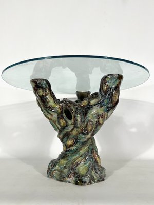 Vintage Sculptural Modern Ceramic Coffee Table, Italy, 1950s-OT-1239138