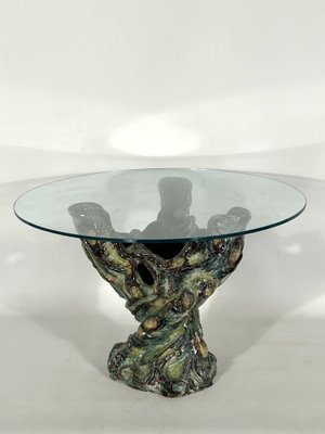 Vintage Sculptural Modern Ceramic Coffee Table, Italy, 1950s-OT-1239138