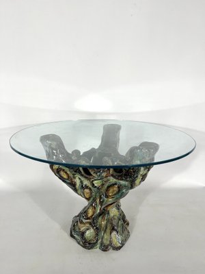 Vintage Sculptural Modern Ceramic Coffee Table, Italy, 1950s-OT-1239138