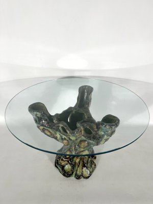 Vintage Sculptural Modern Ceramic Coffee Table, Italy, 1950s-OT-1239138